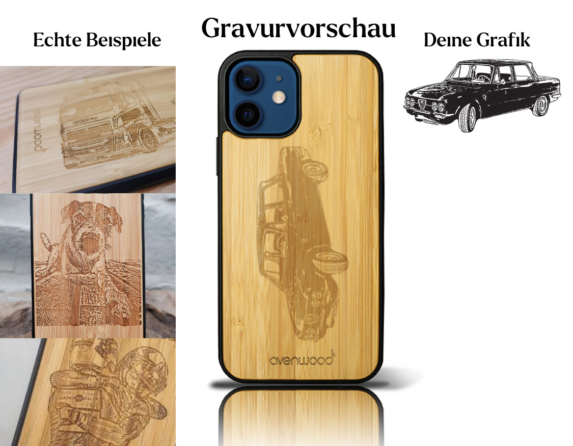 INDIVIDUELL iPhone 12 Bambus-Kunststoff